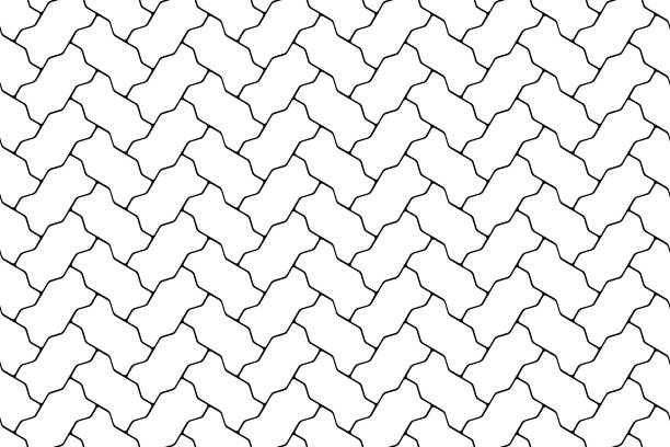 白色无缝人字形路面图案，带有连锁花纹块图片下载