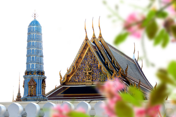 泰国曼谷大皇宫的建筑细节图片下载