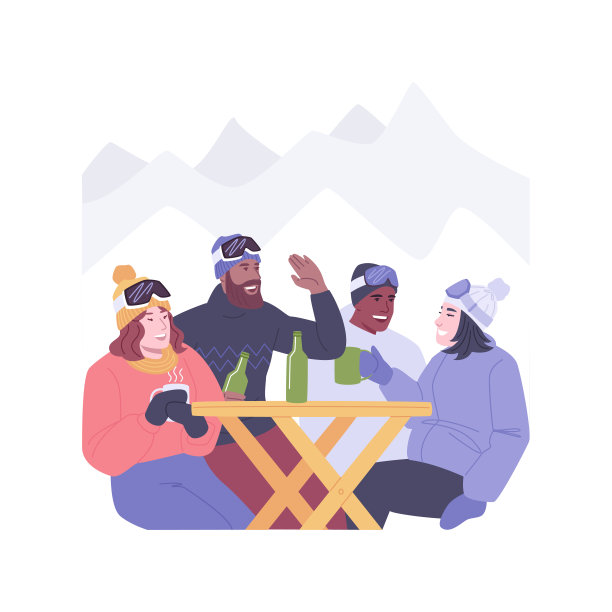 冷后骑孤立的卡通矢量插图。图片下载