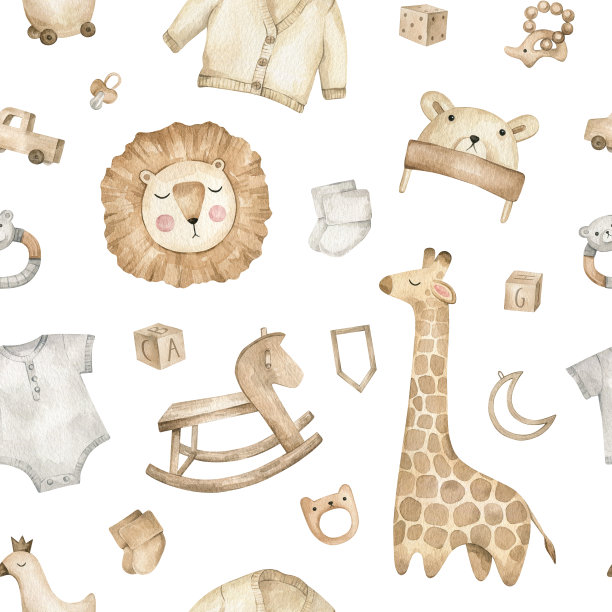 水彩无缝模式图片下载