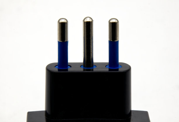 欧洲插头，孤立在白色背景上图片下载