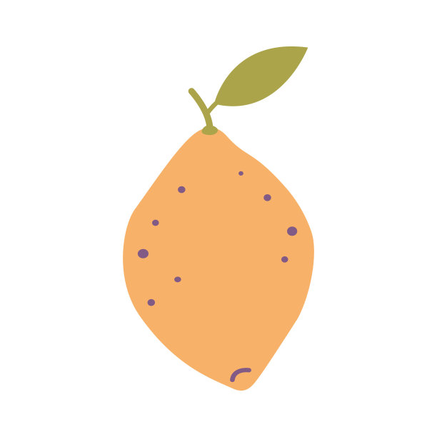 柠檬叶，向量平面插图在白色背景图片下载