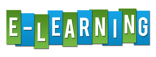 电子学习绿蓝条纹图片下载