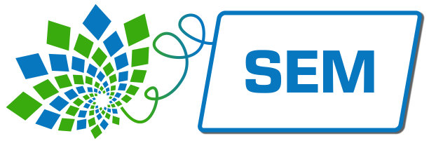 搜索引擎营销绿色蓝色方块花卉盒线图片下载