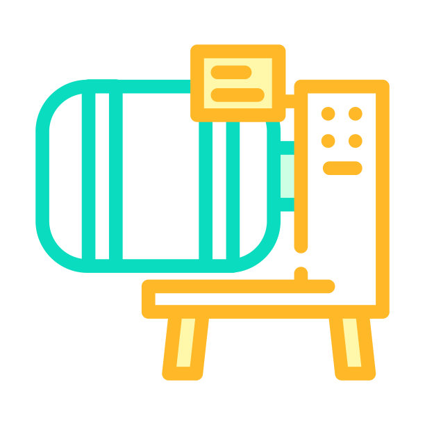 按摩器设备彩色图标矢量插图图片下载