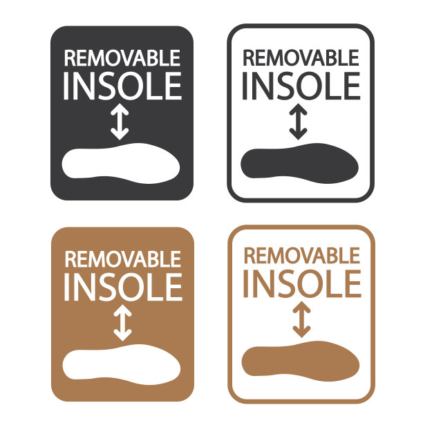 可拆卸鞋垫在几个变种和颜色。图片下载
