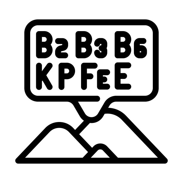 维生素和矿物质在藻类线图标矢量插图图片下载