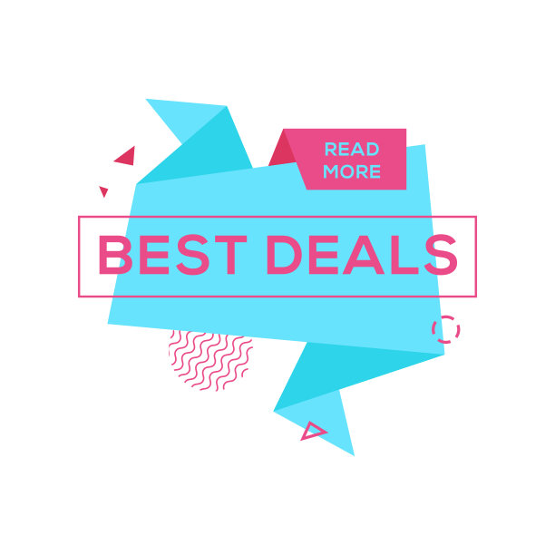 销售横幅设计模板几何折纸风格矢量插图图片下载