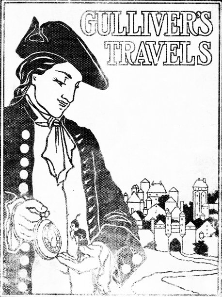 《格列佛给小个子男人看怀表》，《格列佛游记系列》图片下载