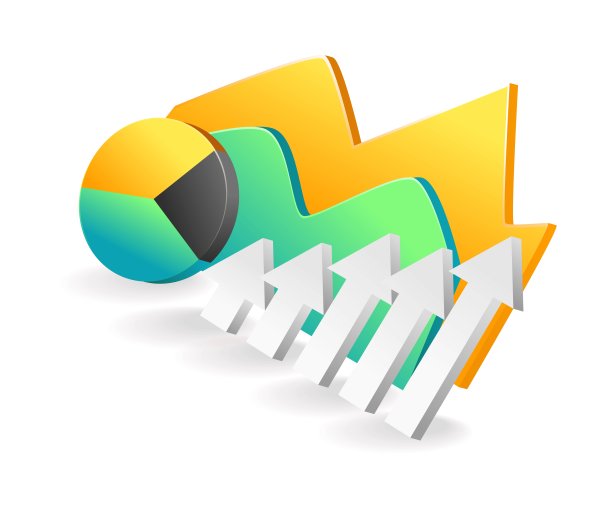 着陆页概念平面等距插图。分析柱状图图片下载