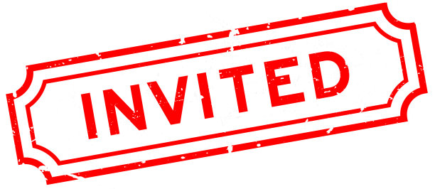 垃圾红色邀请字橡胶印章上图片下载