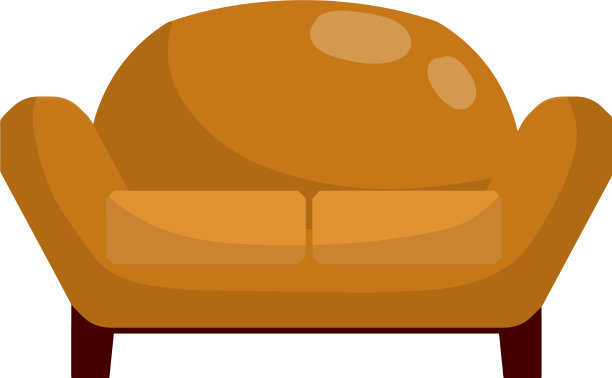 棕色带枕头沙发图片下载