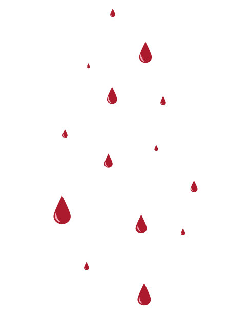 下降。鲜红的血从上到下滴下来。天堂在哭红眼泪。颜色向量插图。在孤立的背景上概述。图片下载