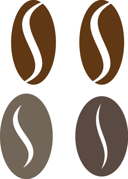 咖啡豆的标志图片下载