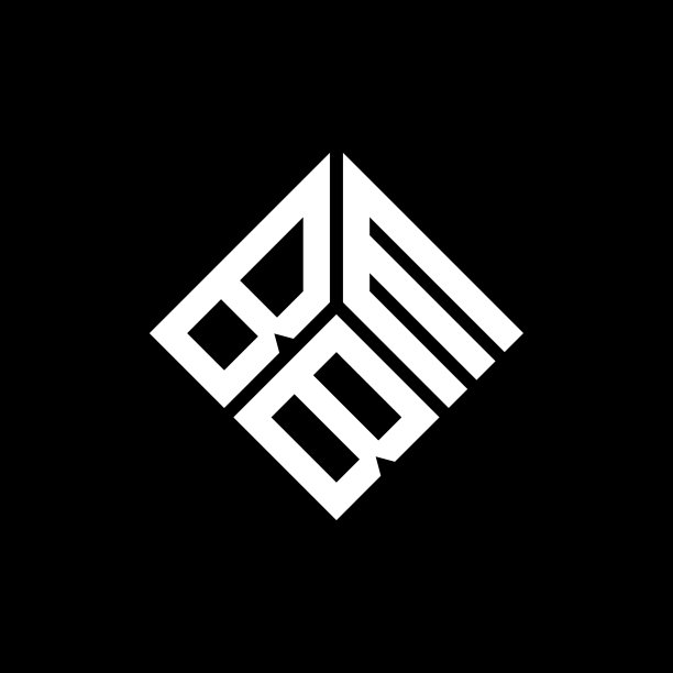 黑色背景上的BMB字母标志设计图片下载