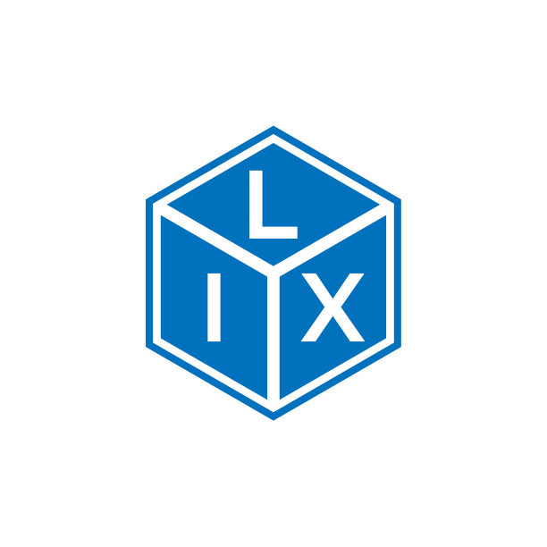 黑色背景上的LIX字母标志设计图片下载