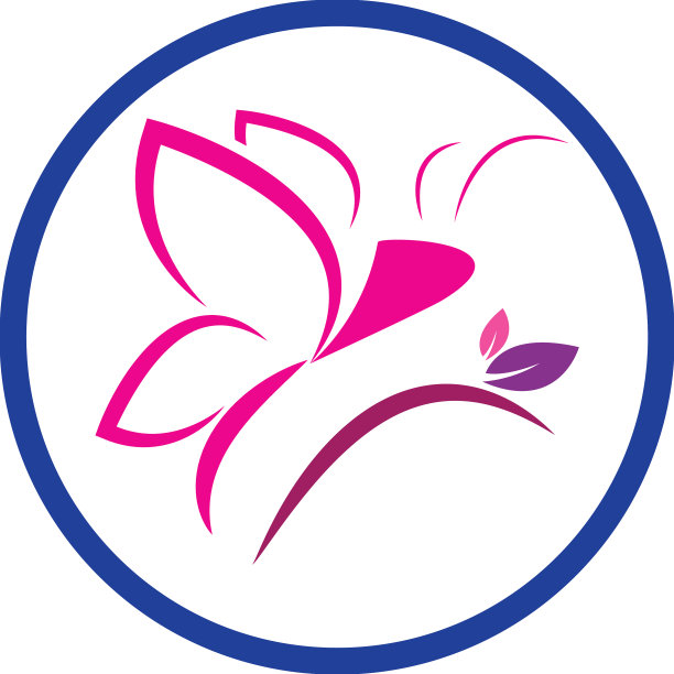 蝴蝶叶标志图片下载