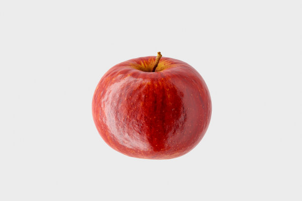 红苹果孤立在白色背景，充分的景深。3 d渲染。3 d演示。图片下载