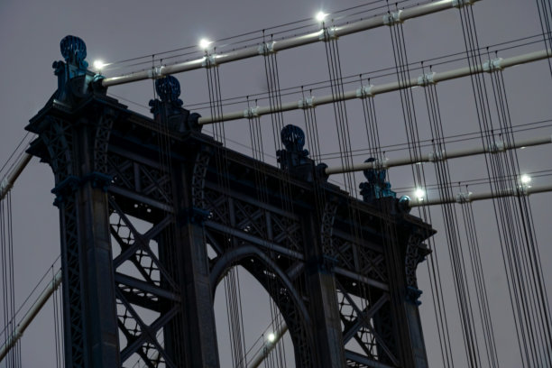 夜晚的布鲁克林大桥图片下载
