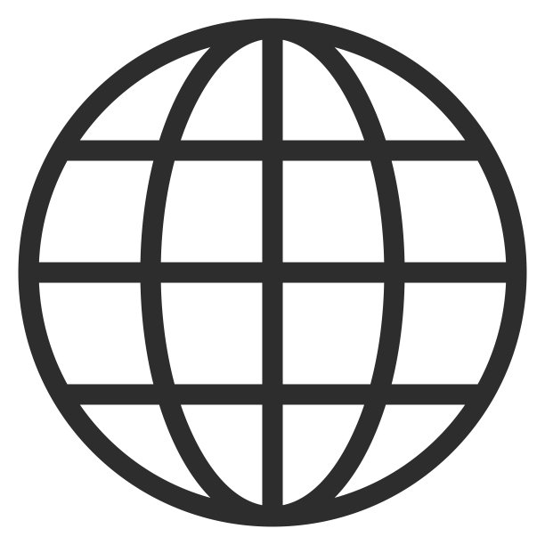 简单的网格地球仪图标图片下载