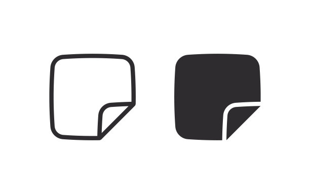 标签图标。贴纸是平的和线性的。概念上的贴纸模型。矢量图图片下载