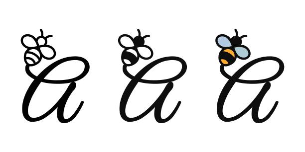 一个蜜蜂字母组合的首字母图片下载