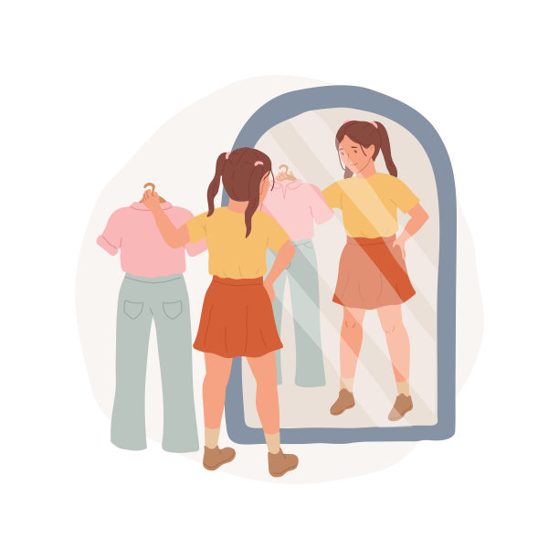 装扮孤立的卡通矢量插图图片下载