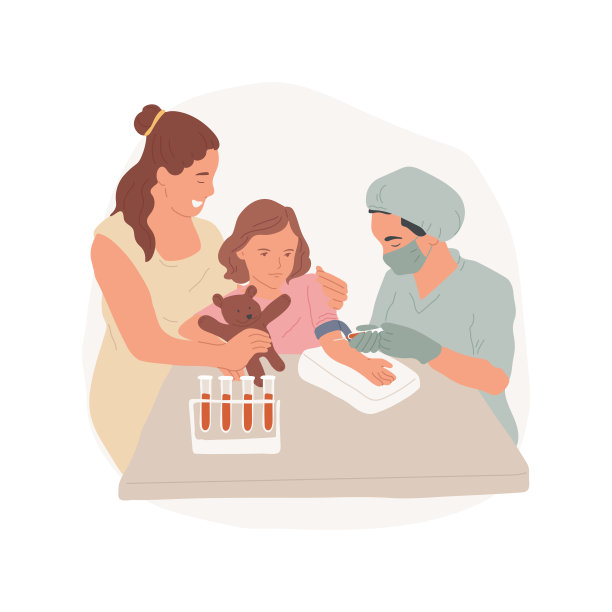 血检孤立卡通矢量插图图片下载