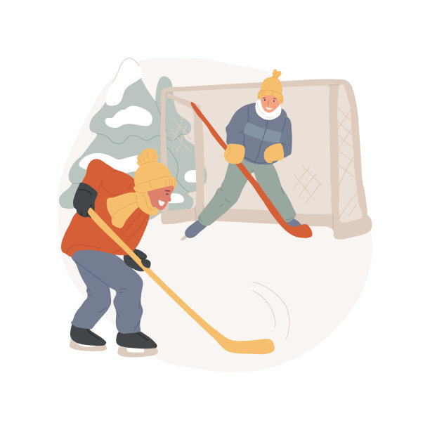 户外曲棍球孤立的卡通矢量插图图片下载