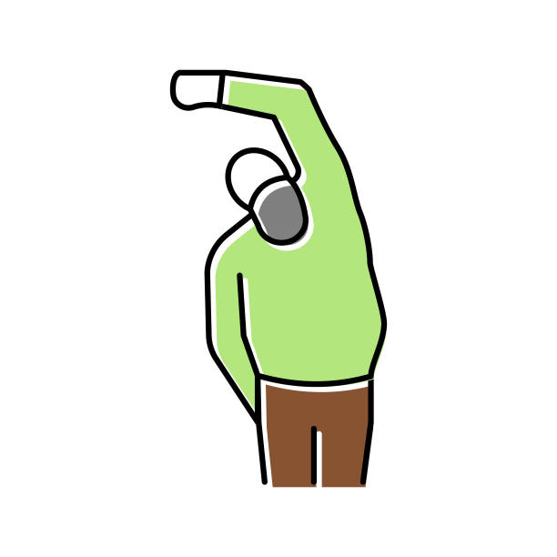 祖父培训彩色图标矢量插图图片下载