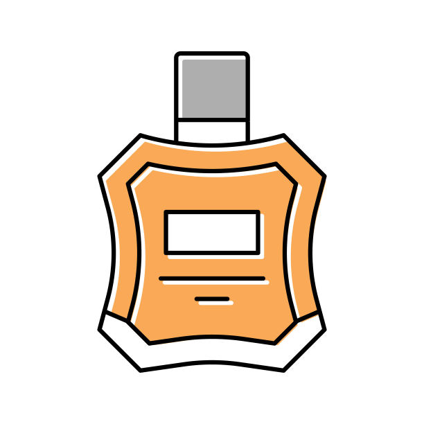 科隆香水剃须后颜色图标矢量插图图片下载