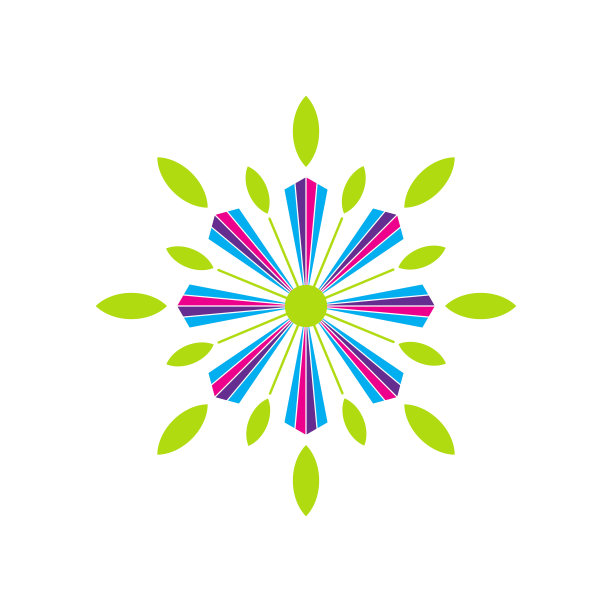 水晶叶商业标志设计图片下载