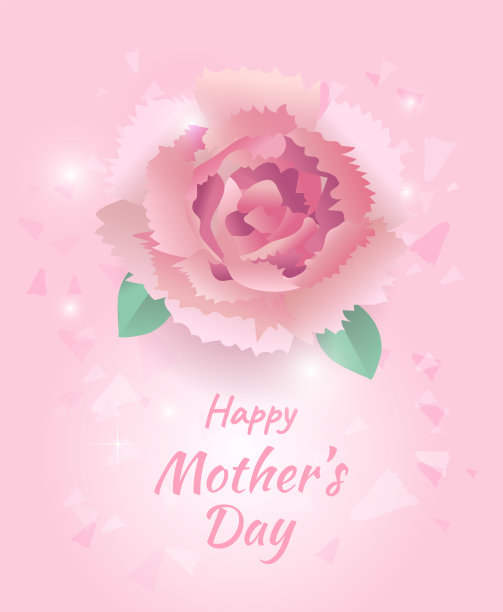 快乐妈妈的横幅日粉红色优雅的玫瑰花红色的丝带和珍珠与闪亮的散景背景图片下载