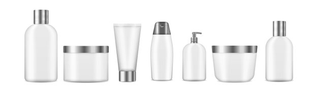 一个逼真的化妆品模型美容瓶，喷雾器图片下载