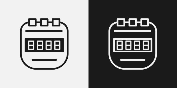 秒表基本矢量线图标图片下载