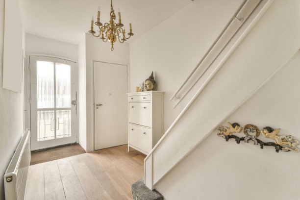 房子的入口有一个直楼梯图片下载