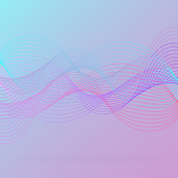 运动多色声波抽象矢量背景专辑封面模板，传单，横幅，印刷图片下载