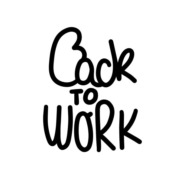横幅上写着“回去工作”。图片下载