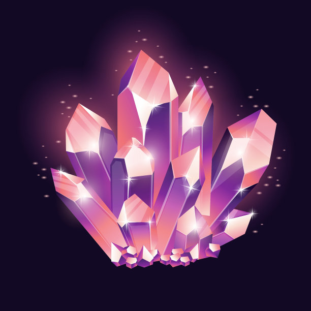 美丽的紫罗兰水晶画。图片下载