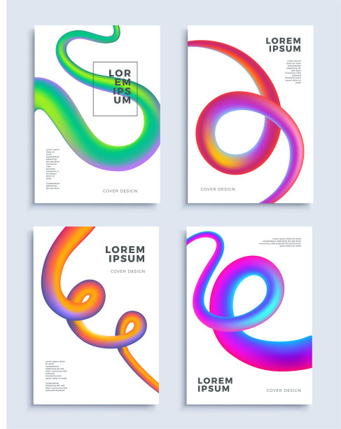 现代抽象涵盖设计模板集。图片下载