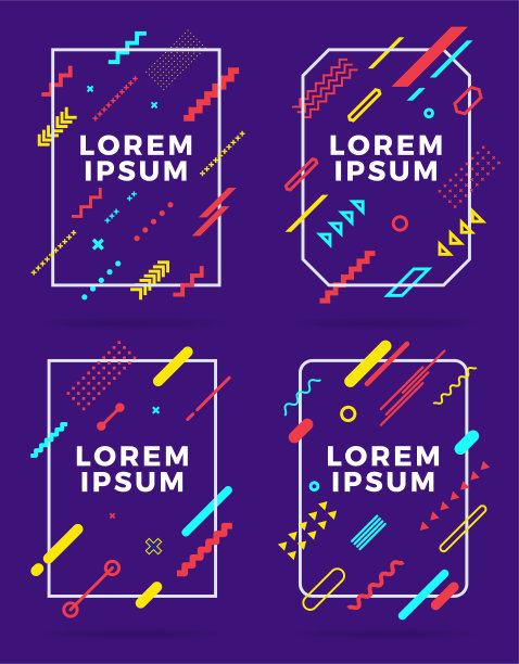 涵盖现代抽象设计模板集。图片下载