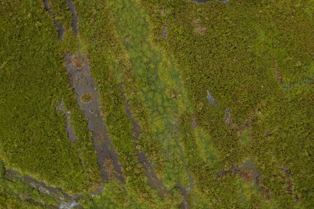 从上面看到部分被淹没的农村地区图片下载