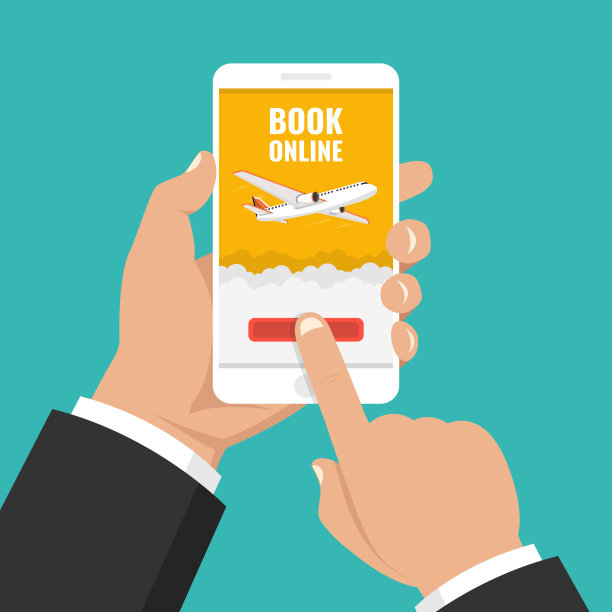 网上预订机票、旅行或机票。平面向量插图。图片下载