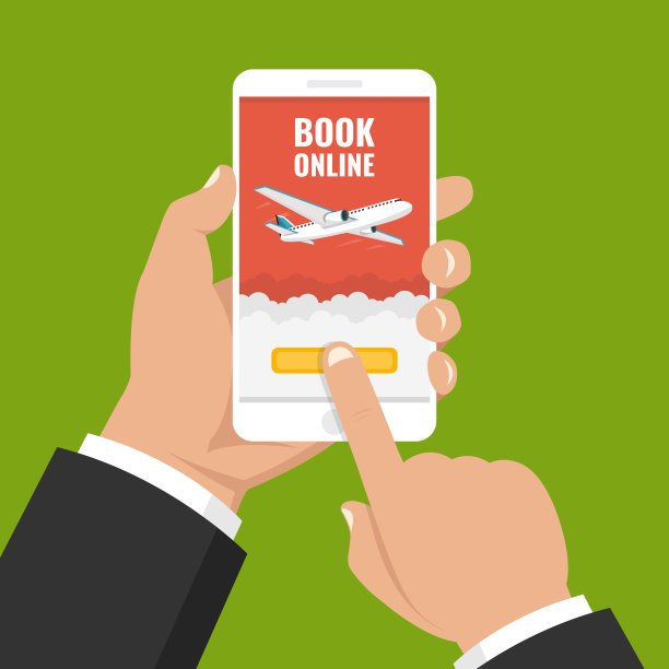 网上预订机票、旅行或机票。平面向量插图。图片下载