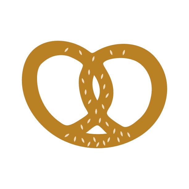 德国椒盐卷饼，为啤酒节烘焙。矢量插图孤立。图片下载