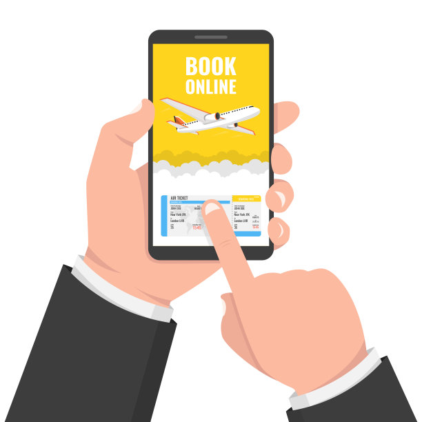 网上预订机票、旅行或机票。矢量插图。图片下载