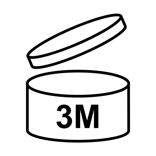 3m周期后开放pao图标标志平面风格设计矢量插图孤立的白色背景。开业后3个月的有效期。图片下载
