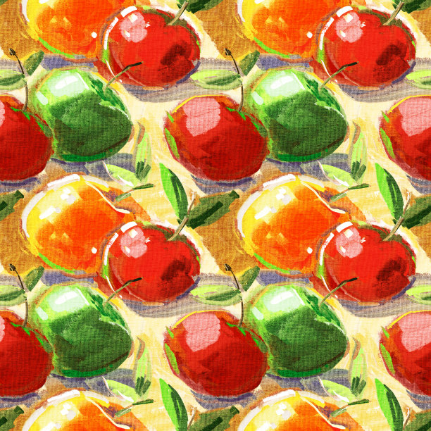 苹果的无缝图案。图片下载