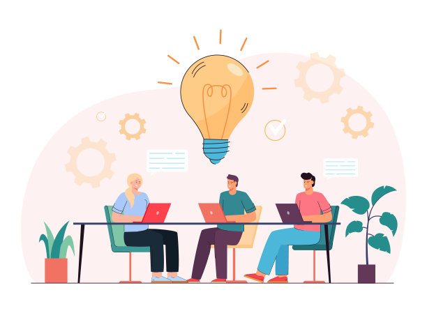 有新想法的同事团队图片下载