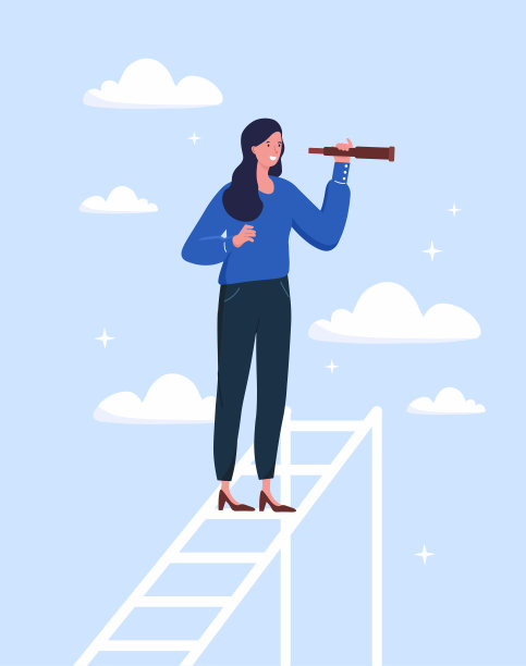 商人用双筒望远镜图片下载